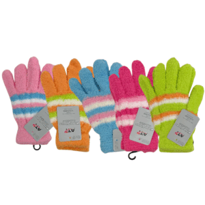 Wholesale Kids’ Fluffy Magic Gloves Assorted Colours  (Ages 7-14)