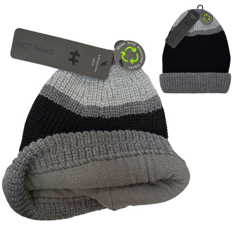 Wholesale Brand Name Lined Boys Striped Knit Toque - 4 Colours (Age 8-16) - Image 2