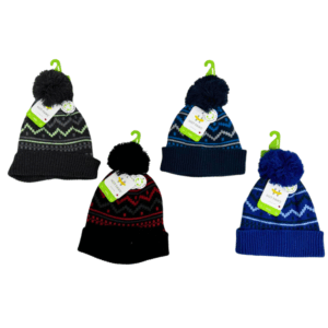 Wholesale Brand Name Children's Toque with Pom-Pom - 4-Colours (2-6 years)