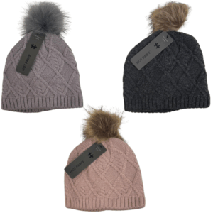 Wholesale Brand Name Girls Diamond Knit Toque - 3 Colours (Age 7-14)