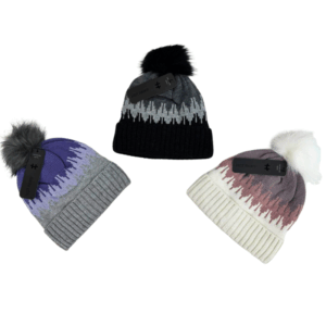 Wholesale Brand Name Girls Lined Patterned Knit Toque - 3 Colours (Age 7-14)