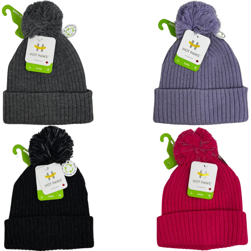 Wholesale Brand Name Children's Toque with Pom-Pom - 4-Colours (2-6 years)