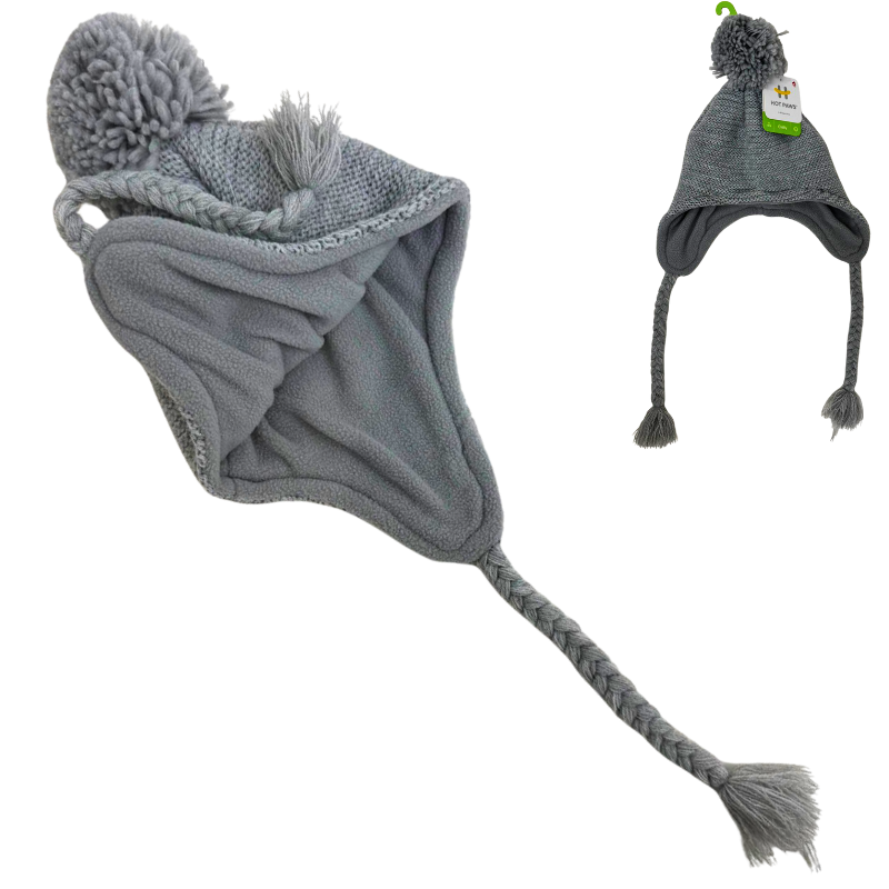 Wholesale Brand Name Children's Lined Toque with Pom-Pom & Tassle - 3-Colours (2-6 years) - Image 2