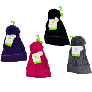 Wholesale Brand Name Children's Toque with Pom-Pom - 4-Colours (2-6 years)