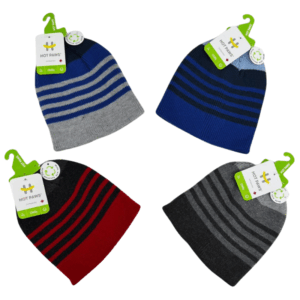 Wholesale Brand Name Childs Striped Toque - 4-Colours (2-6 years)