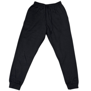 Wholesale Adult Fleece Track Pant Black- Size Medium