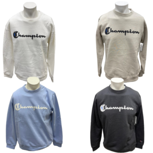 Wholesale Brand Name Adult Champion Crew Neck Sweatshirt – Assorted Colours (S–XXL)