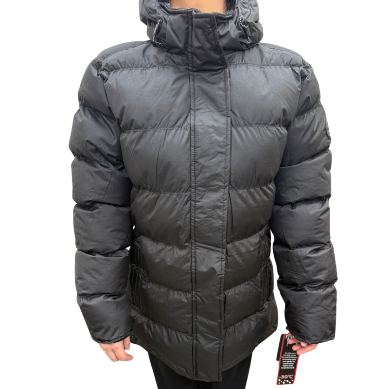 Wholesale Ladies Winter Coat With Hood - Black (Size S-XL)