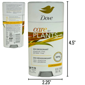 Wholesale Brand Name Dove Deodorant (74g) - Dove Care by Plants - Lemongrass