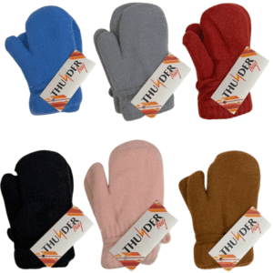 Wholesale Toddler Lined Woolen Mitts - Asst. Colours