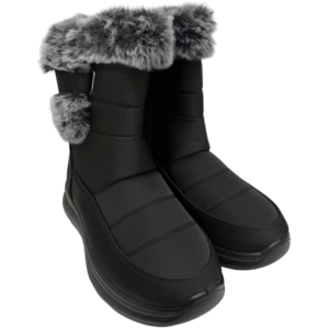 Wholesale Ladies Black with Fur Winter Boots (Size 6-11)