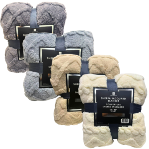 Wholesale Jacquard Throw Blanket -60" X 80"  Assorted Colours