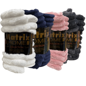 Wholesale Textured Throw Blanket - 50" X 60"  Assorted Colours