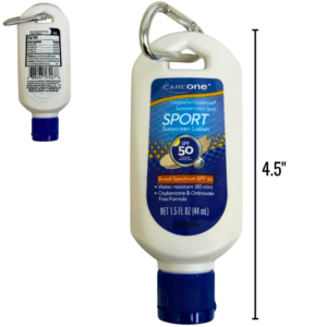Wholesale Sunscreen Lotion SPF50 with Carabiner (44ml)