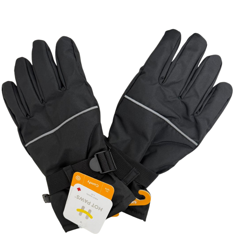 Adult Brand Name Sport Gloves – Sherpa Lined with Touchscreen Compatibility (Black with Stripe, S–XL)