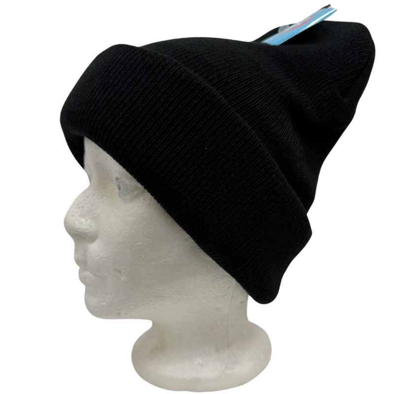 Wholesale Adult Cuffed Double Lined Toque - Black - Image 2