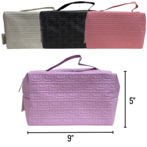 Wholesale Cosmetic Bag – 9 × 4 × 5 in – Assorted Colours