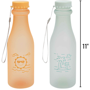 Wholesale Plastic Pop Style Water Bottle - 2 Colours (650ml/22oz)