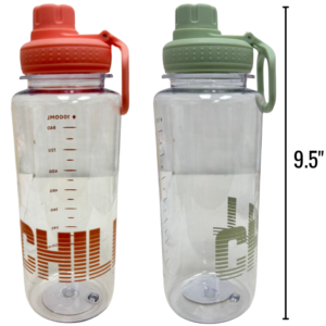 Wholesale Water Bottle with Handle Pink/Teal (1L/34oz)