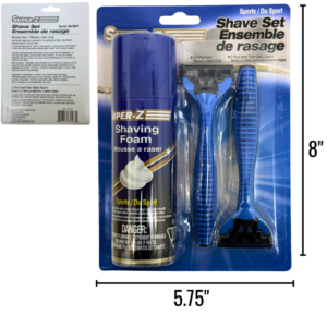 Wholesale Shave Set: 2 Razors with 57ML Shave Foam - Sport