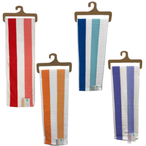 Wholesale Striped Beach Towel - 4 Colours  (28x58in)