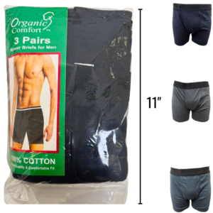 Wholesale Men’s Boxer Briefs 3 Pack Assorted Size XXL - ($3.00 Each)