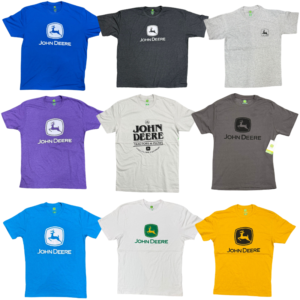 Wholesale Brand Name John Deere Adult Short Sleeve T-Shirt Assorted Colours (S–3XL)
