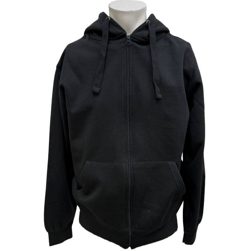 Wholesale Adult Full Zip Hoodie Black (Size: Large) - Image 3