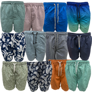Wholesale Men’s Lined Swim Shorts Assorted Colours (XS–XL)