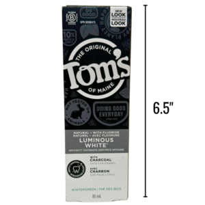 Wholesale Brand Name Tom’s Toothpaste Luminous White with Charcoal (85ml/2.9oz)
