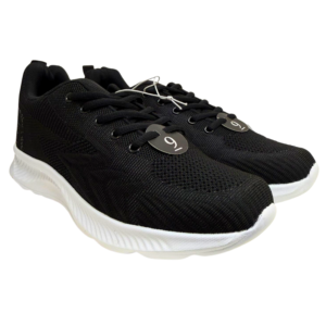Wholesale Ladies Lace Up Running Shoes Black (Size 6–10)
