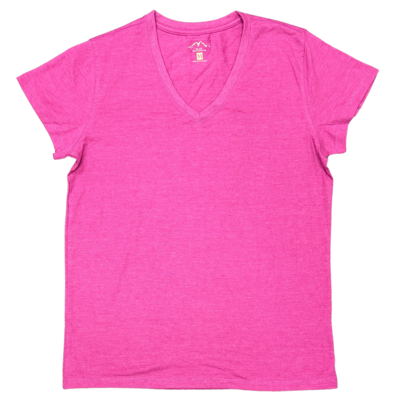 Wholesale Ladies V-Neck Short Sleeve T-Shirt Assorted Colours (S–2XL) - Image 4