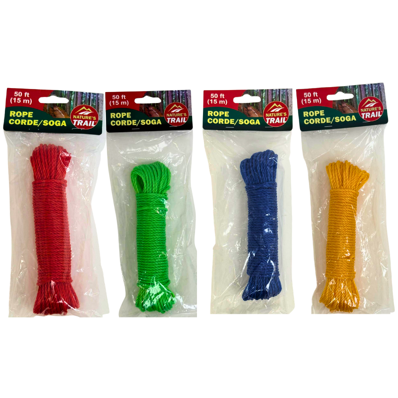 Wholesale Twisted Poly Rope Assorted Colours (15m/ 50ft) - Image 7