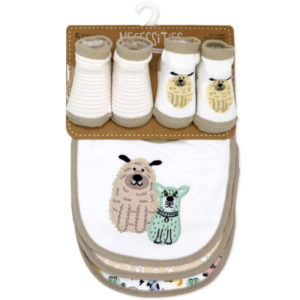 Wholesale Baby Set - Tan Dogs Theme (0–6 Months)