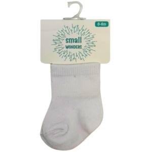 Wholesale Infant Socks White (0–6 Months)