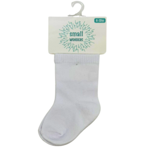 Wholesale Infant Socks White (6–12 Months)