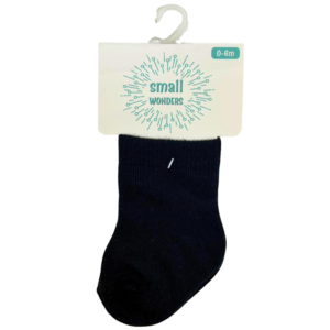 Wholesale Infant Socks Black (0–6 Months)