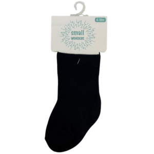 Wholesale Infant Socks Black (6–12 Months)