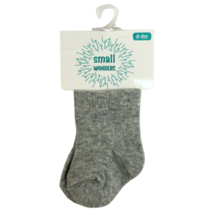 Wholesale Infant Socks Grey (0–6 Months)
