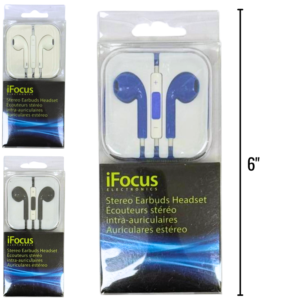 Wholesale Earbuds with Case Assorted Colours (3.5mm, 3 Colours)