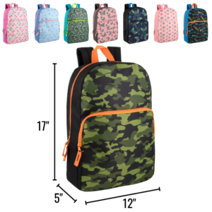 Wholesale Kids Backpack Assorted Prints (17in)