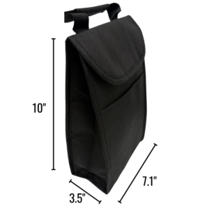 Wholesale Lunch Bag Black (7 1/8"W x 10"H x 3 1/2"D)