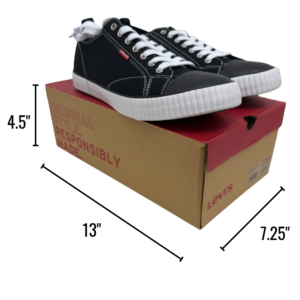 Wholesale Brand Name Levi's Men's Canvas Sneaker Shoes Black (Size 8–13)
