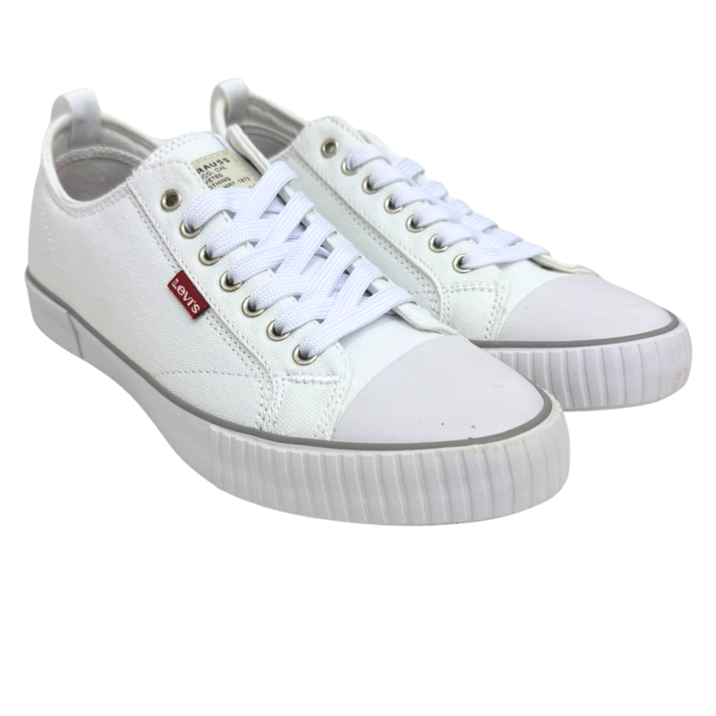 Wholesale Brand Mame Levi's Men's Canvas Sneaker Shoes White (Size 8–13) - Image 2