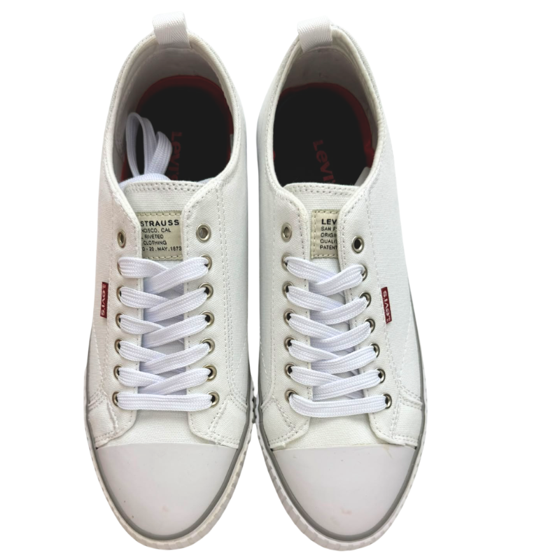 Wholesale Brand Mame Levi's Men's Canvas Sneaker Shoes White (Size 8–13) - Image 6