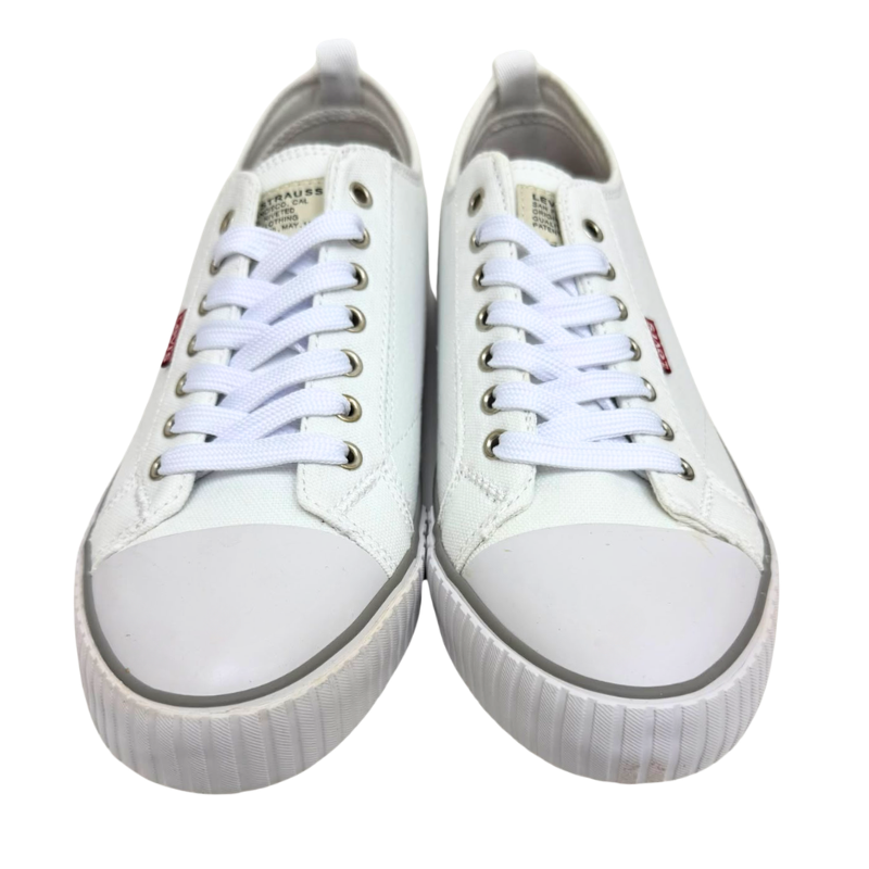 Wholesale Brand Mame Levi's Men's Canvas Sneaker Shoes White (Size 8–13) - Image 4