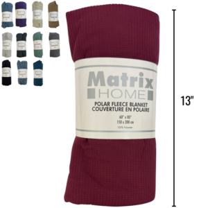 Wholesale Polar Fleece Blanket Assorted Colours (60x80in)