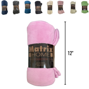 Wholesale Coral Fleece Blanket Assorted Colours (50x60in)