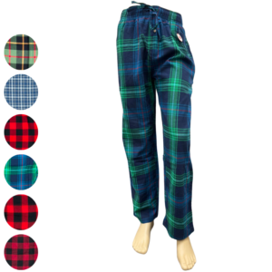 Wholesale Adult Plaid Pyjama Pants – Assorted Colours (M–2XL)