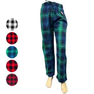 Wholesale Adult Plaid Pyjama Pants – Assorted Colours (M–2XL)